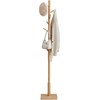 Songmics Paltų kabykla 30x30x173,6 cm Smėlio spalvos guminė mediena