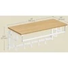 Songmics Paltų kabykla 66x30x27 cm Ruda Plienas