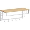 Songmics Paltų kabykla 66x30x27 cm Ruda Plienas