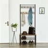 Songmics Paltų kabykla 70x32,5x175 cm Ruda Juoda Plienas