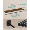 Songmics Paltų stovas 109x28x13,2 cm Rudas Juodas Plienas