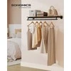 Songmics Paltų stovas 109x28x13,2 cm Rudas Juodas Plienas