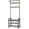 Songmics Paltų stovas 33,7x72x183 cm Juodas Saugojimas