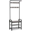 Songmics Paltų stovas 33,7x72x183 cm Juodas Saugojimas