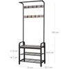 Songmics Paltų stovas 33,7x72x183 cm Juodas Saugojimas
