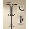 Songmics Paltų stovas 40x40x175 cm juodas metalas