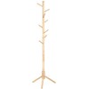 Songmics Paltų stovas 47x47x175 cm natūralios kaučiukmedžio medienos