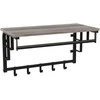 Songmics Paltų stovas 66x30x27 cm Pilkai rudas ir juodas plienas