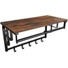 Songmics Paltų stovas 66x30x27 cm Rudas ir Juodas MDF plokštė ir Plienas