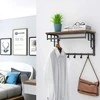 Songmics Paltų stovas 66x30x27 cm Rudas ir Juodas MDF plokštė ir Plienas