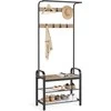 Songmics Paltų stovas 73,6x34x183,5 cm Rudas