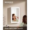 Songmics Papuošalų spintelė 10x37x67 cm Balta MDF