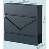Pašto dėžutė SONGMICS 37 x 10,5 x 37 cm antracitinė