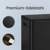 Songmics Šiukšliadėžė juoda 2 x 15 l