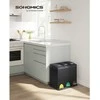 Songmics Perdirbimo šiukšliadėžė 46.5x29.5x40.5 cm Juodas plienas