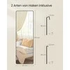 Songmics Pilno ilgio veidrodis, 120x40x1.3 cm, juodas