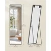 Songmics Pilno ilgio veidrodis 150x40x1,3 cm juodas aliuminis
