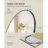 Songmics Pilno ilgio veidrodis 160x50x1,3 cm juodas aliuminis
