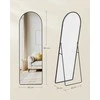 Songmics Pilno ilgio veidrodis 160x50x1,3 cm juodas aliuminis