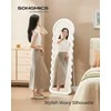 Songmics Pilno ilgio veidrodis 50x160 cm baltas MDF rėmas