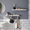 Songmics Plaukiojančios lentynos 60x10x5 cm baltos MDF