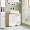 Songmics Praustuvas 70x30x63,8 cm, smėlio spalvos MDF