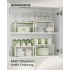 SONGMICS prieskonių lentynėlių rinkinys, 2 dalių, metalas ir mediena, kremiškai balta KCS002W02