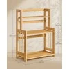 Songmics Prieskonių laikiklis 41x18.6x53.5 cm Smėlio spalvos bambukas