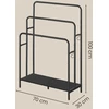 Songmics Rankšluosčių laikiklis 70x30x100 cm Juodas metalas