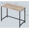 Songmics Rašomasis stalas VASAGLE 100x50x75 cm greige-juodas