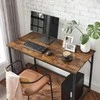 Songmics Rašomasis stalas 120x60x75 cm Rudas ir Juodas plienas