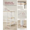 Songmics Vasagle Biuro rašomasis stalas 100 x 50 x 76 cm natūralus smėlio spalvos perlamutras baltas