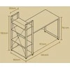Songmics Rašomasis stalas su lentyna 120x60x120 cm