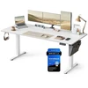 Songmics Reguliuojamo aukščio elektrinis rašomasis stalas 180 x 80 cm debesų spalvos
