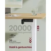 Songmics Reguliuojamo aukščio elektrinis stalas 160 x 70 cm auksinio ąžuolo spalvos