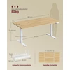 Songmics Reguliuojamo aukščio rašomasis stalas 160 × 80 x 72-120cm