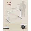 Songmics Reguliuojamo aukščio stalo rėmas 90-140x59,6x71-119 cm baltas plienas