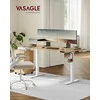 Songmics Reguliuojamo aukščio stalo rėmas 90-140x59,6x71-119 cm baltas plienas