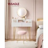 Songmics Vasagle Tualetinis staliukas su taburete ir apšvietimu 40 x 80 x 134,8 cm
