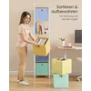 Songmics Sandėliavimo dėžių rinkinys 30x30x30 cm, auksinės spalvos, audinys