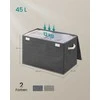 Songmics Sandėliavimo dėžių rinkinys 50x30x30 cm Pilka audinio