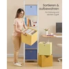 Songmics Sandėliavimo dėžių rinkinys 6 vnt. 33x33x33 cm mėlynos spalvos audinys