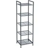 Songmics Sandėliavimo lentyna, 38x30x129,5 cm, juoda