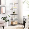 Songmics Sandėliavimo lentyna, 38x30x129,5 cm, juoda