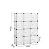 Songmics Sandėliavimo organizatorius, 93x31x123 cm, balta