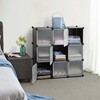 Songmics Sandėliavimo organizatorius, 93x31x93 cm, juodas