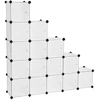 Songmics Sandėliavimo spintelė, 123x31x123 cm, balta