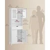 Songmics Sandėliavimo spintelė 60x30x170 cm Balta MDF
