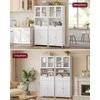 Songmics Sandėliavimo spintelė 60x30x170 cm Balta MDF