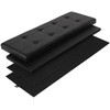 Songmics Saugojimo pufas 110x38x38 cm Juoda dirbtinė oda